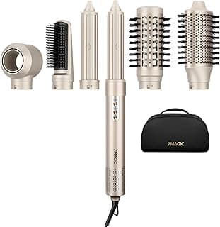 7MAGIC 6 in 1 Multi Hair Styler Dryer Brush, 110,000 RPM High-Speed, Negative Ionic, Fast Drying for Professional Blow Dry, Curling, Volumi...