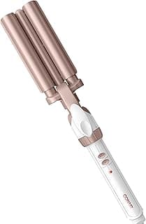 Conair Double Ceramic 3 Barrel Curling Iron, Triple Barrel Waver Hair Tool Creates Deep, Continuous Waves, Hair Curler for All Hair Lengths...