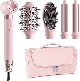 5 in 1 Hot Air Styler Wrap - High-Speed Hair Dryer, Volumizing Brush with Auto Curlers, Fast Drying & Frizz-Free Styling Straightening, No...