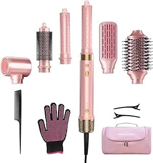 Mythsight StyleVibe 6-in-1 Air Styler, Hair Dryer & Blow Dryer Brush with Auto-Wrap Curl L/R, Fast Drying, Smooth Blowouts, Root-Lift Volum...