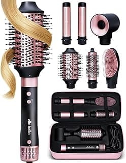 ELLA BELLA® 6 in 1 Professional Hot Air Styler • Powerful Hair Dryer & Straightener Set • Styling Without Heat Damage • Fast Drying Curling...